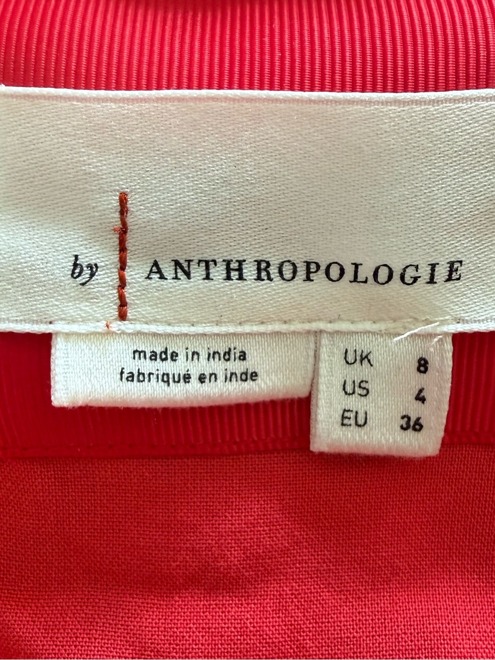 Anthropologie The Katerina Lurex Button Front Midi Dress Red Paisley Shimmer 4 - Picture 9 of 12